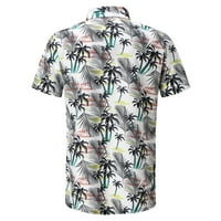 Floenr muške majice, muškarci Havajska majica na plaži s kratkim rukavima od ispisana ljetna casual