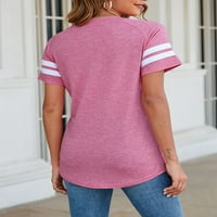 Ženske majice Boja blok vrhovi ljetne kratkih rukava bluza s kratkim rukavima CALEST T majice