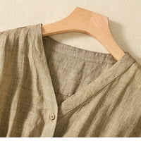 Dyegold posteljine za žene Ljeto Ležerne prilike na bageru Bluze Cvjetni ispis Kašike košulje sa otvorenim