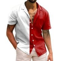 Polo majica Veliki n Men Casual Short rukav Spring Summer Turn Crt 3D tiskane košulje Modne gornje bluze