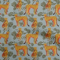 Onuone baršunaste sive tkanine tropski list sa životinjskim šivanje zanata projekata Tkanini otisci