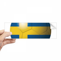Švedska Nacionalna zastava Soccer fudbalskog pravokutnika naljepnica za notebook naljepnica za notebook