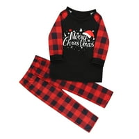 Obiteljski pidžami Božićni odmor PJ's Hlače Spavaće odjeće Saten Podudaranje obiteljske noćne odjeće