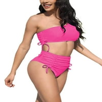 Kelajuan ženski kupaći kupaći kostimi set jedan tenkovi za rame i elastične gaćice za crteže elastične