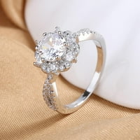 Prstenovi za muškarce Ženske djevojke princeze prsten ženski cvijet uvijena ručna dijamantna prsten vjenčani prsten kameni prsten