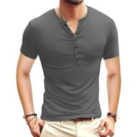 HHEI_K Men Casual Slim Fit Osnovne kratke rukave modne ljetne prozračne majice za prozračne T-Shi za