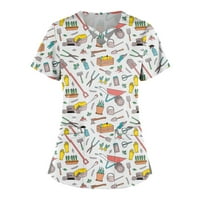 Ženske vrhove bluza Ležerne prilike kratkog rukava od tiskanih žena Ljetni posadni vrat T-majice Tuničke
