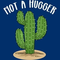 Nije zagrljaj majica Botanički kaktus tee introvertna sočna muška crna grafička tenka - dizajn od strane