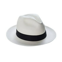 Bijeli fedora šešir za žene Muškarci Jedna veličina odgovaraju većini odraslih, starijih djece i tinejdžeri