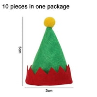 Mini DIY Christmas Hat Elf Božićna kapa Lollipop Top Wither Toppers Falt Falt Falt za lizalice CANDY