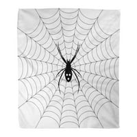 Bacanje pokrivača toplo ugodno print flanel Spiderweb Spider Cobweb Arachnid Udobno meko za krevet i