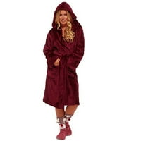 Ballsfhk Ženska zimska plišana pušana šal za ogrtač Početna odjeća s dugim rukavima kaput