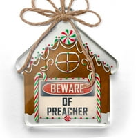 Ornament tiskani jedan oboren pazite na propovjednike Vintage smiješan potpis Christmas Neonblond