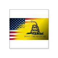 Cafepress - Američka zastava ne gazi na mene naljepnica - Square naljepnica 3 3