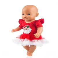 Michellecmm Christmall Christrod codse Crvena Santa Doll haljina Outfit Božićne kutije za lutke za lutke