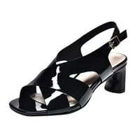 B91XZ Ljetne sandale Sandale za žene Dame Heel visoke pete Riblji ustani sandale za Rhinestone Ženske
