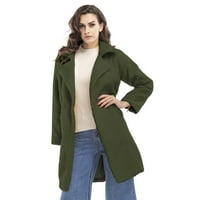 PEDORT jakne za žene plus veličine Poslovna casual dugih rukava svijetla jakna zelena, l