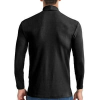 Mens turtleneck džemper Slim Fit Soft Pleted Basic pulover Duks povremeni termalni rebrasti vrhovi džemper
