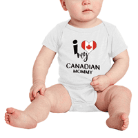 Srce moja kanadska mama Kanada Love Flag Baby Jednodijelni dječji bod
