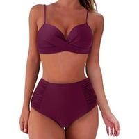 Nova ženska splitska kupaći kostim kravata Dye Polka Dot Bikini kupaći kostimi 2xL za žene plus veličine američki kupaći kostim