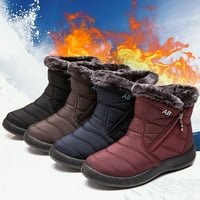 Ženske čizme Ženske čizme za snijeg Zimski gležanj kratki čizmi vodootporna obuća toplo cipele vino