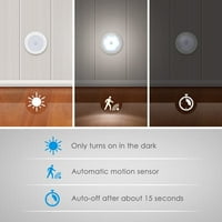 Light Sensor Sensor Bežični LED noćni noćni svjetlo Stick-Anywhere Closet Svjetla Svjetla Sigurna svjetla