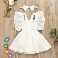 Lilgiuy Baby Girl Haljina odijelo za dijete Djevojke Outfits Ljeto Slatka rufffle Solid haljina haljina