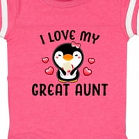 Inktastic volim svoju sjajnu tetku sa slatkim pingvinom i srcima poklon dječjim dječjim bodionicom