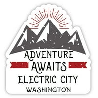 Električni grad Washington Suvenir Vinilna naljepnica za naljepnicu Avantura čeka dizajn