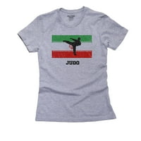 Iran Olympic - Judo - Zastava - Silueta ženska pamučna siva majica