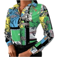Dadaria košulje za žene Dressing Ležerne prilike Ljeto Moda Slim Professional V-izrez Ispiši Ležerne