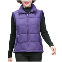 Ženski kaput zima plus veličina tanka majčinog pamučnog prsluka topla jakna sa džepnim parkovskim kaputom