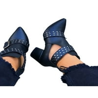 Colisha dame čizme kopča kopča cipele za gležnjeve casual blok peta čizmama za žene moda šiljasta nožni