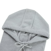 Ženski šal sa šakom za zimu za zimu Balaclava pulover pleteni palijski šešir sa crtežom