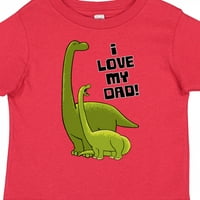 Inktastic Volim svog oca sa bebom i tatom brontosausurse poklon dječaka malih majica ili majica mališana