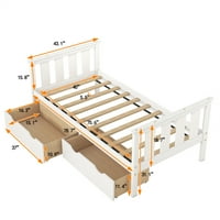 Drvena platforma krevet sa ladicama za pohranu sa magistralnim krevetom s uzglavljem i nožnim pločama
