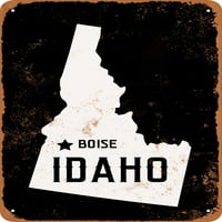 Metalni znak - Idaho State - Vintage Rusty Look