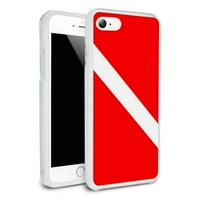 Ronilačka zastava - Scuba ronilac Zaštitni vitki hibridni gumeni kalup za odbojnik za Apple iPhone 7