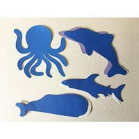 Ocean Veliki kreativni set izreza, sa hobotnicom, delfinom, kitom i izrezima po dizajnu u dekoru u učionici,