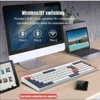 Urbana punjiva bežična tastatura i miš, ključevi za čaj za mlijeko Punoj veličini 2. GHz i Bluetooth
