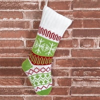 Pletena božićna čarapa poklon torba Božićni ukrašavanje zaliha bombona čarapa