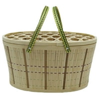 Višenamjenska bambusova korpa tkana košara za skladištenje jaje sa izdubljenim poklopcem
