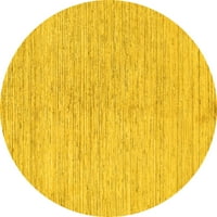 Ahgly Company u zatvorenom okruglom čvrstom žutim modernim prostirkama, 5 'kruga