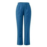 Akiihool ženske hlače za posao Žene sjajne struke rastezljivije jogger hlače, mokre izglede habale pantalone