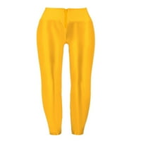 Glonme ženske gamaše visoke struke duge pantske sjajne hlače Ljetne casual pantalone istezanje čvrste boje zlata 2xl