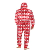 Porodično podudaranje Onejs pidžamas Kombinezon za božić za cvjetni print s dugim rukavima s kapuljačom