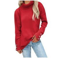 Hodadles Ženski ležerni džemper - okrugli vrat Jedino crvena veličina M