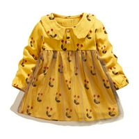 Odjeća za bebe za djevojčice Toddler Baby Kids Girls ovratnik Ruched Tulle Princess haljine odjeća chmara