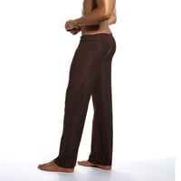 Hinvhai Clearence Muške nove čiste kućne hlače Yoga hlače Udobne pantalone Kafa XXL
