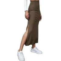 Ženski hig struka Hip Bodycon suknja Slim Fit Casual Party Odmor za odmor Čisto kolor suknje